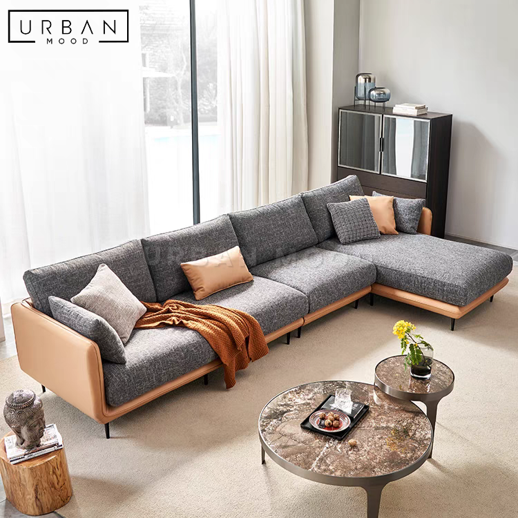 NODE Modern Fabric Sectional Sofa