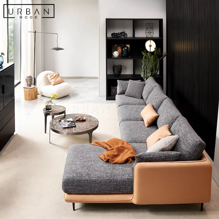 NODE Modern Fabric Sectional Sofa