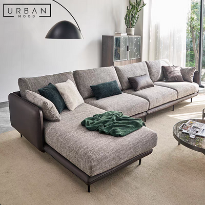 NODE Modern Fabric Sectional Sofa