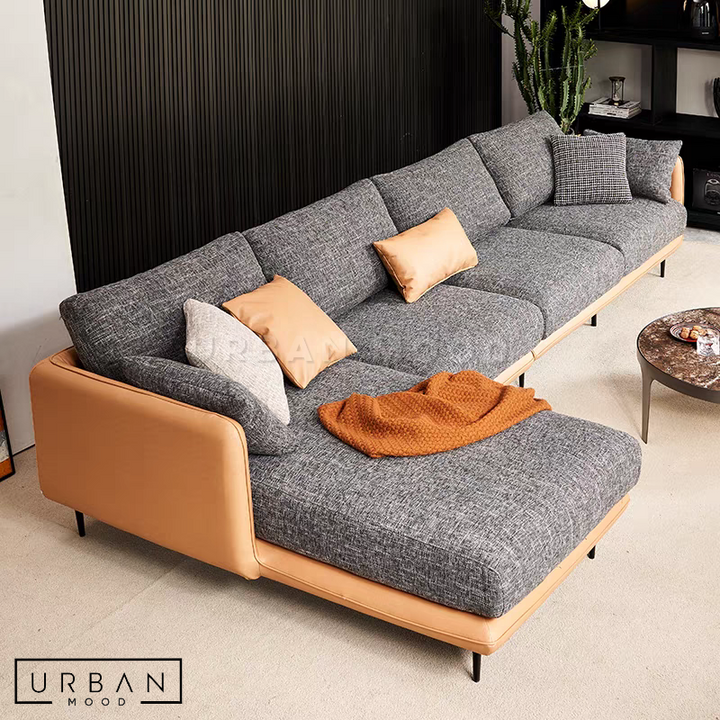 NODE Modern Fabric Sectional Sofa