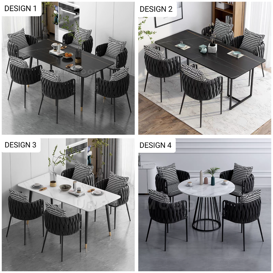 NOIR Modern Sintered Dining Table & Chairs