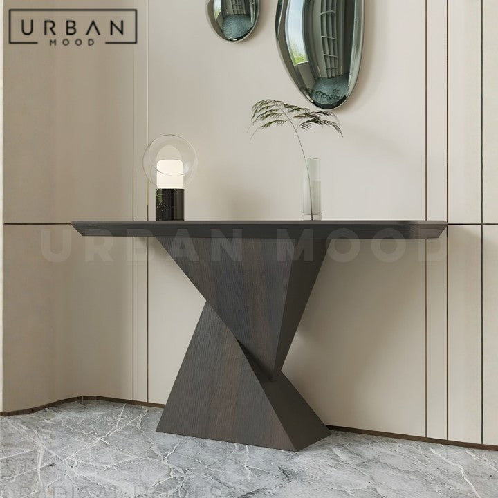 OAKLORE Modern Solid Wood Console Table