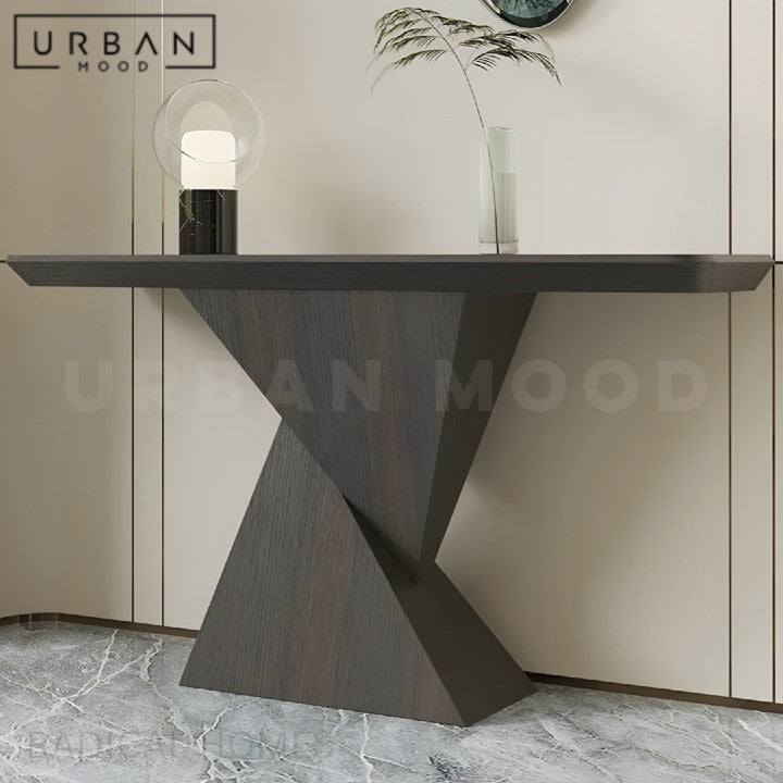 OAKLORE Modern Solid Wood Console Table