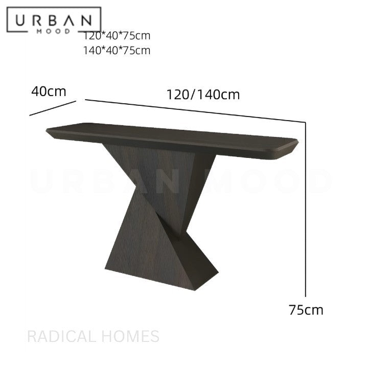 OAKLORE Modern Solid Wood Console Table