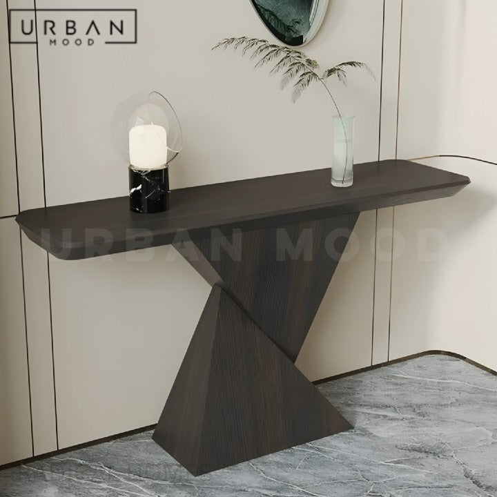 OAKLORE Modern Solid Wood Console Table