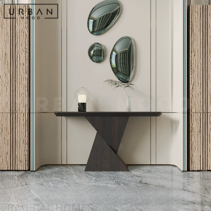 OAKLORE Modern Solid Wood Console Table