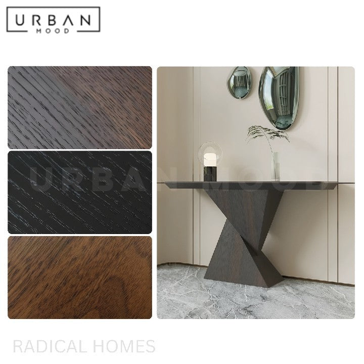 OAKLORE Modern Solid Wood Console Table