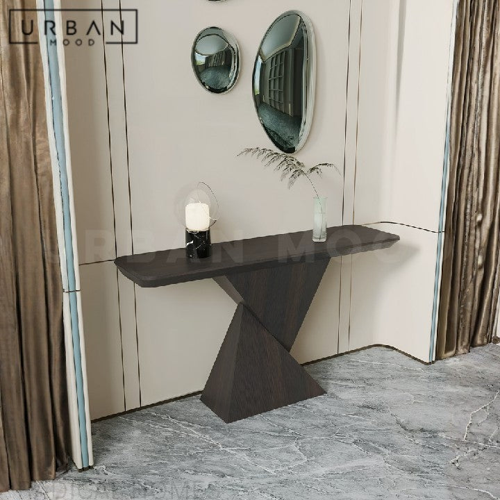 OAKLORE Modern Solid Wood Console Table