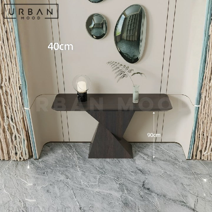 OAKLORE Modern Solid Wood Console Table