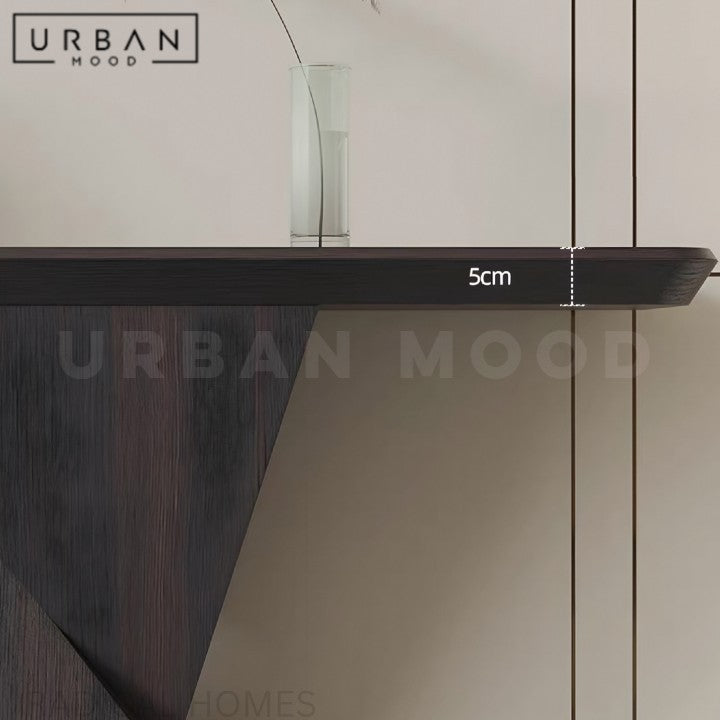 OAKLORE Modern Solid Wood Console Table