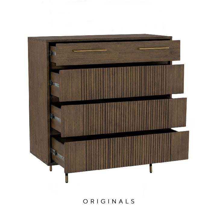 ODGAARD Modern Solid Wood Tall Dresser