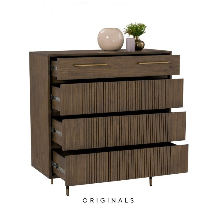 ODGAARD Modern Solid Wood Tall Dresser
