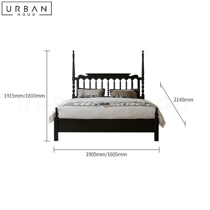 OVAL Mid-Century Solid Wood Bedframe