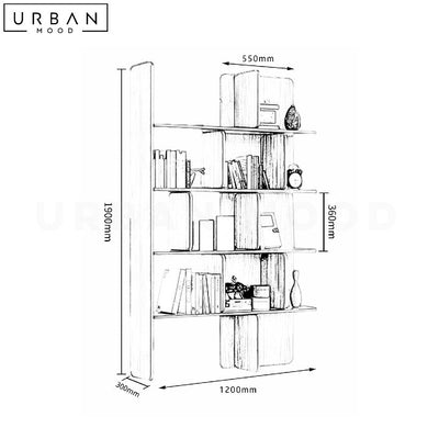 OAKLY Modern Solid Wood Display Shelf