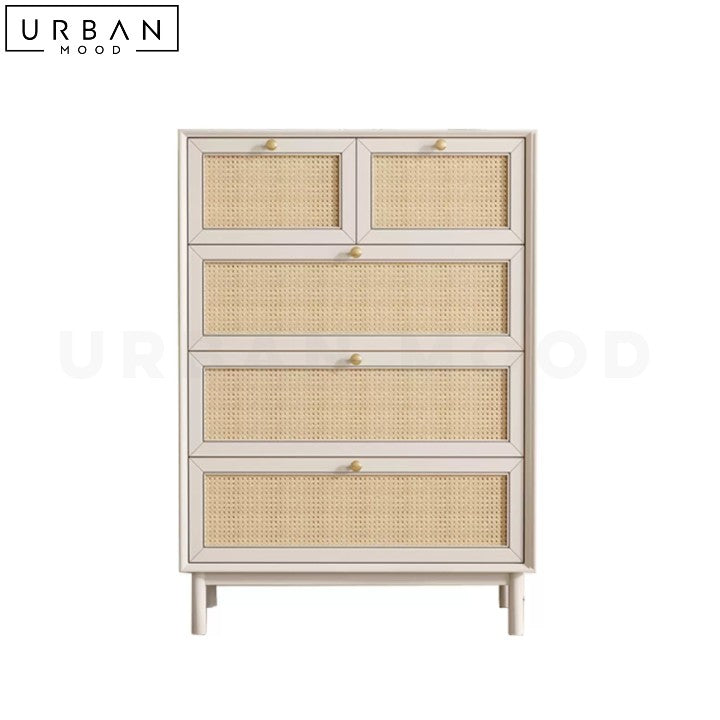 OLIVIA Japandi Rattan Chest Of Drawers