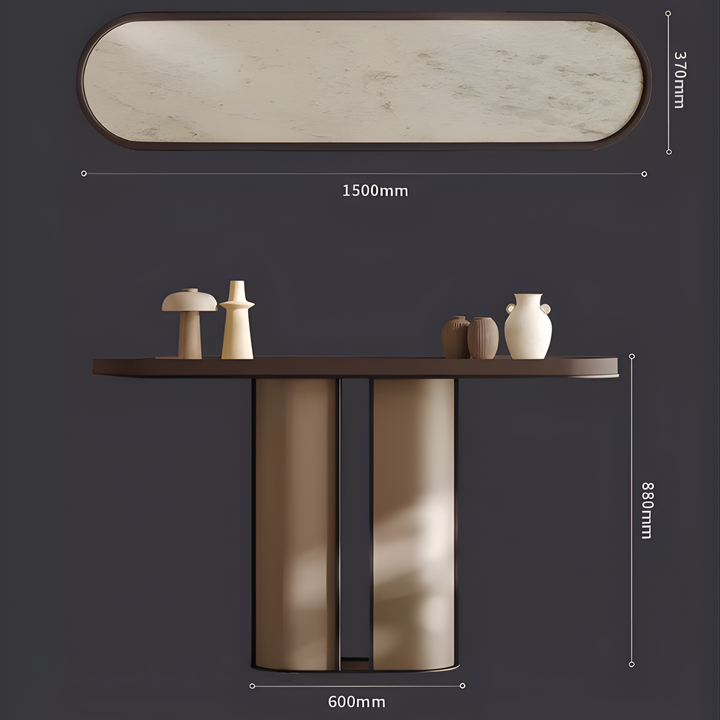 OMELA Sintered Stone Entryway Console Table - Urban Mood Singapore