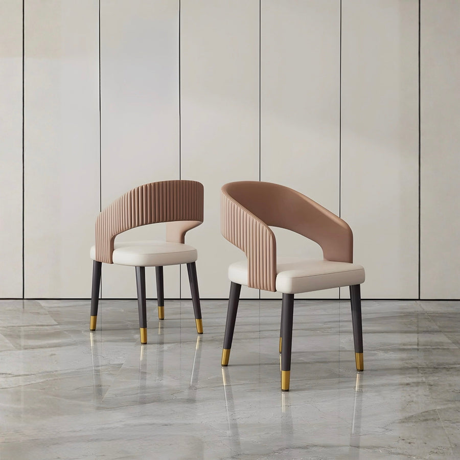 ONDREL Modern Leather Dining Chair - Urban Mood Singapore