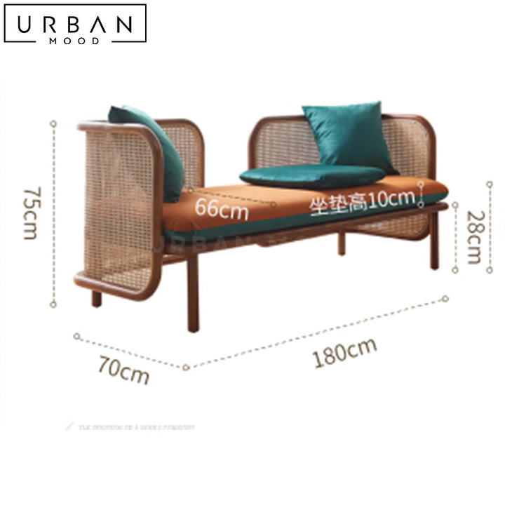 OONA Japandi Rattan Sofa