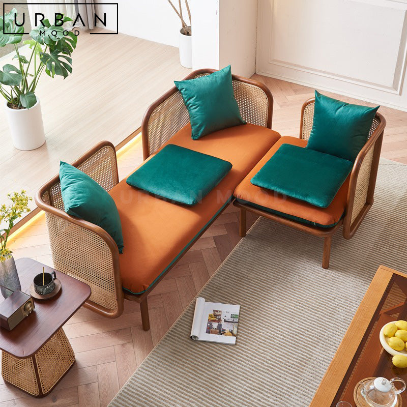 OONA Japandi Rattan Sofa