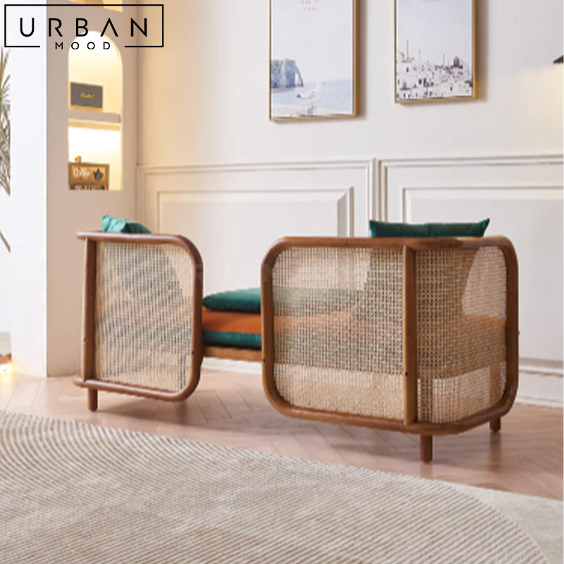 OONA Japandi Rattan Sofa