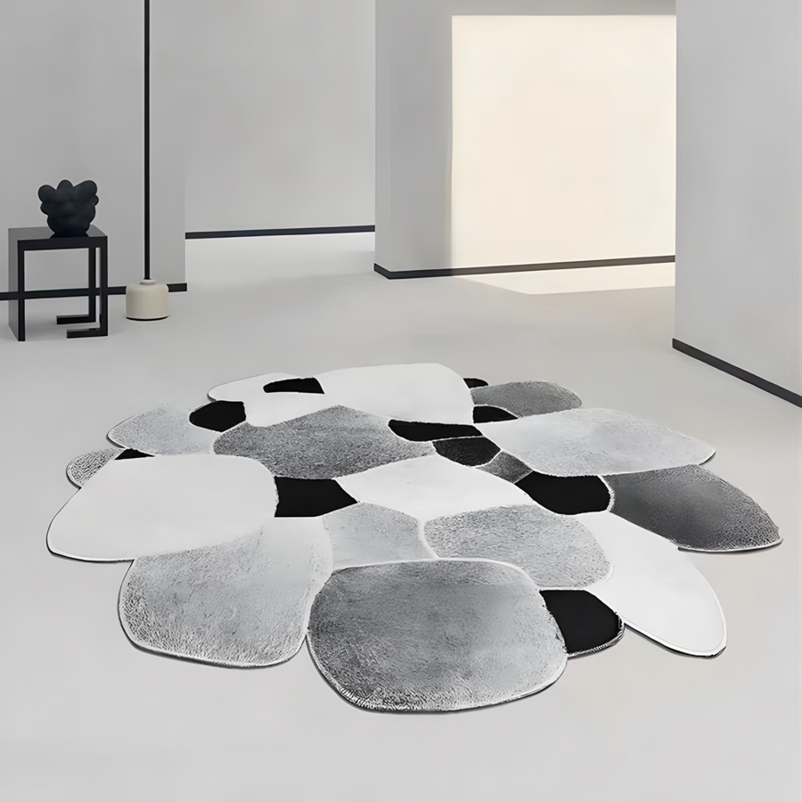 ORBIT Modern Cowhide Leather Rug - Urban Mood Singapore