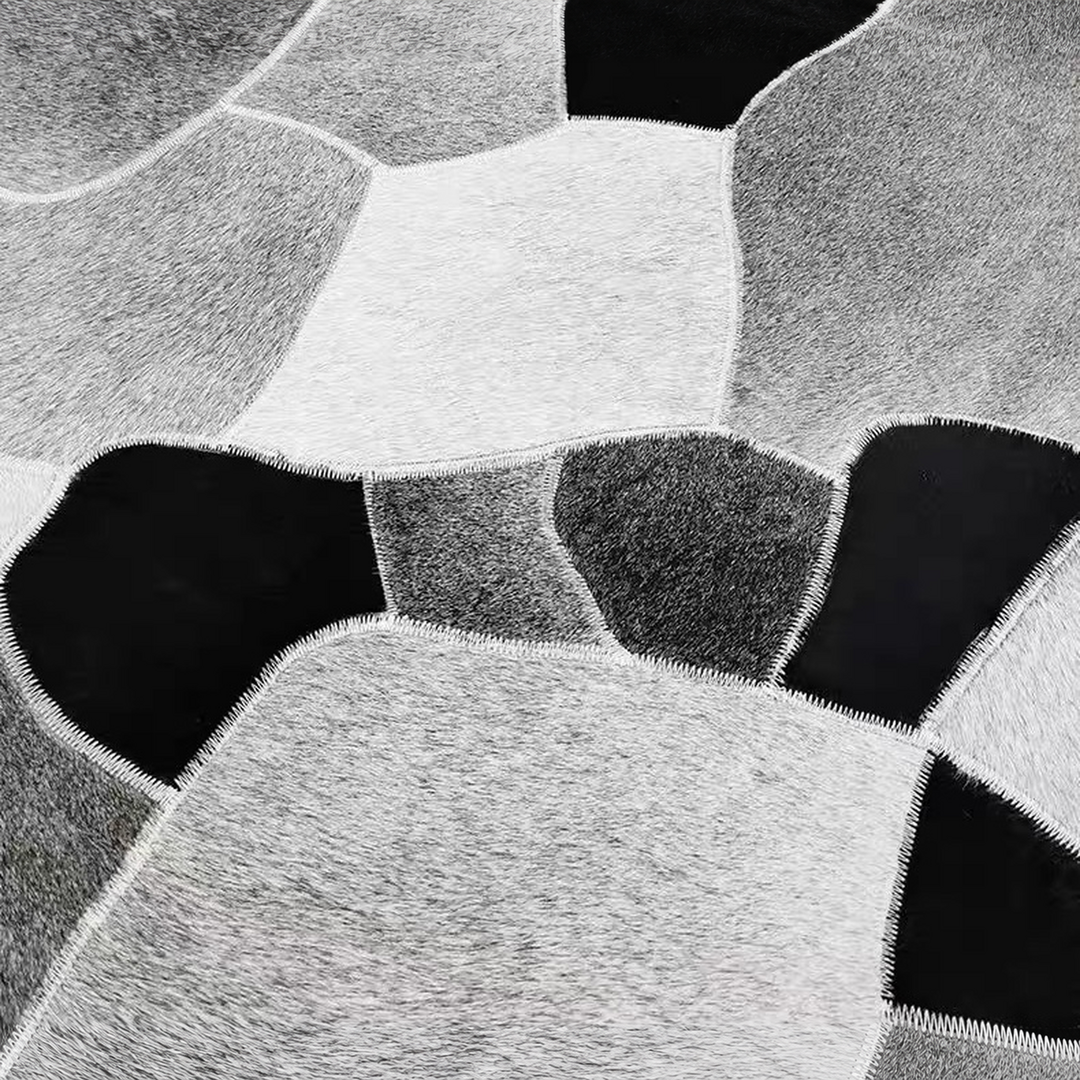 ORBIT Modern Cowhide Leather Rug - Urban Mood Singapore