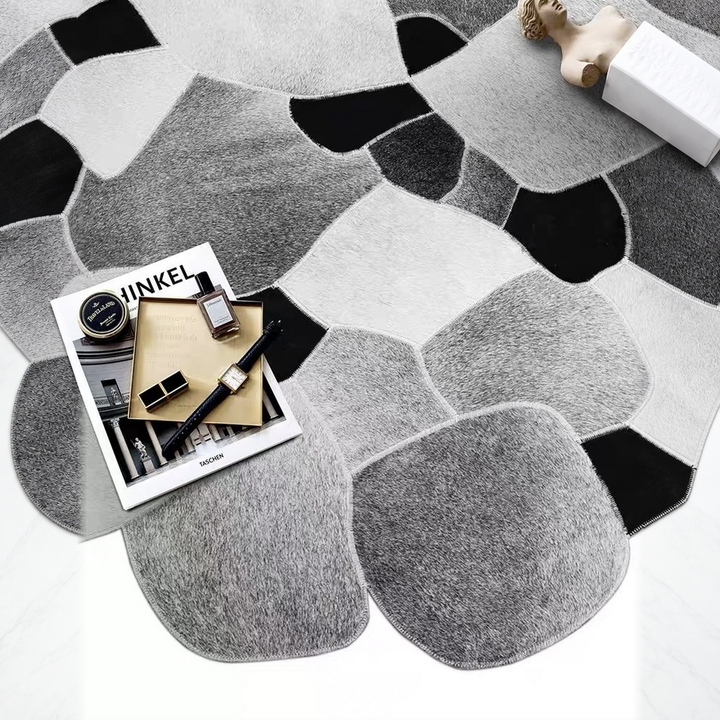 ORBIT Modern Cowhide Leather Rug - Urban Mood Singapore