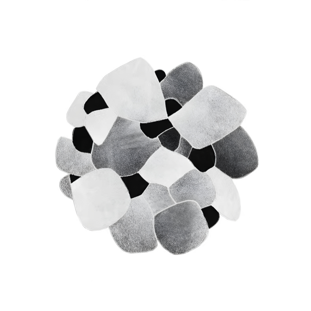 ORBIT Modern Cowhide Leather Rug - Urban Mood Singapore