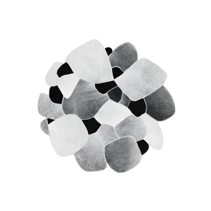 ORBIT Modern Cowhide Leather Rug - Urban Mood Singapore