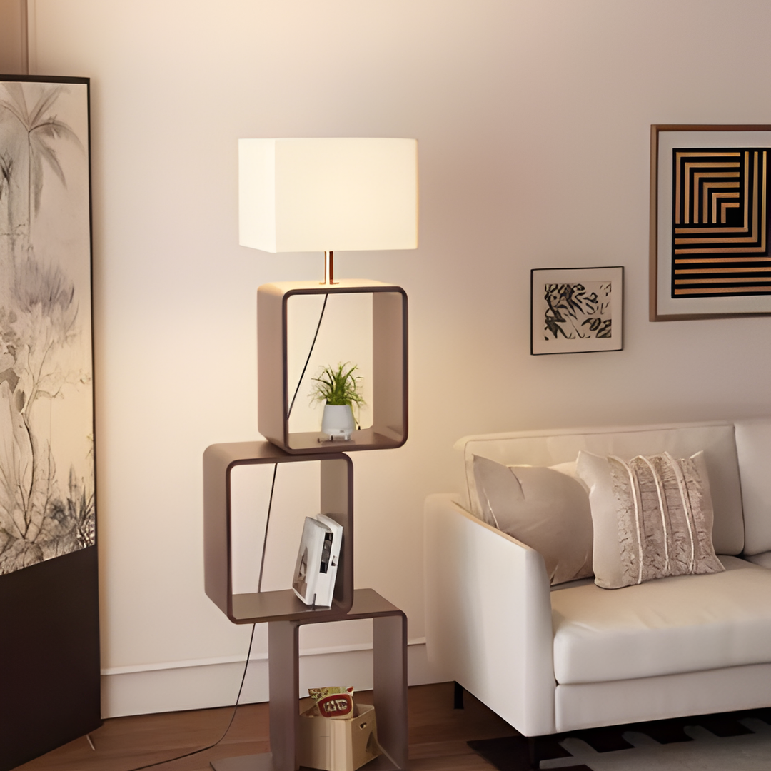 ORENDO Minimalist Storage Floor Lamp - Urban Mood Singapore