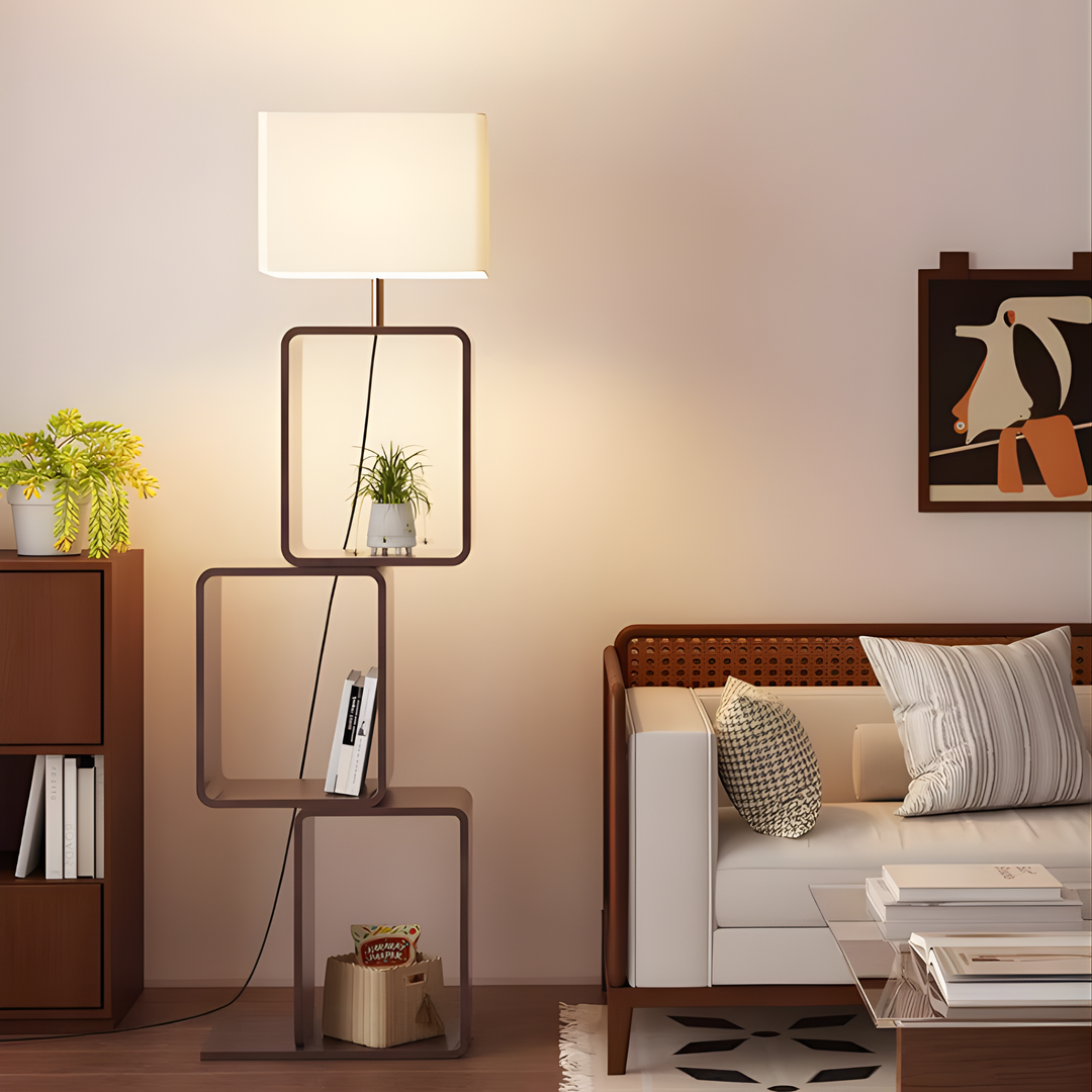 ORENDO Minimalist Storage Floor Lamp - Urban Mood Singapore