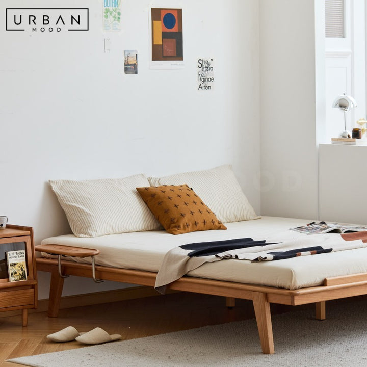ORLAVIA Japandi Multifunctional Solid Wood Bedframe