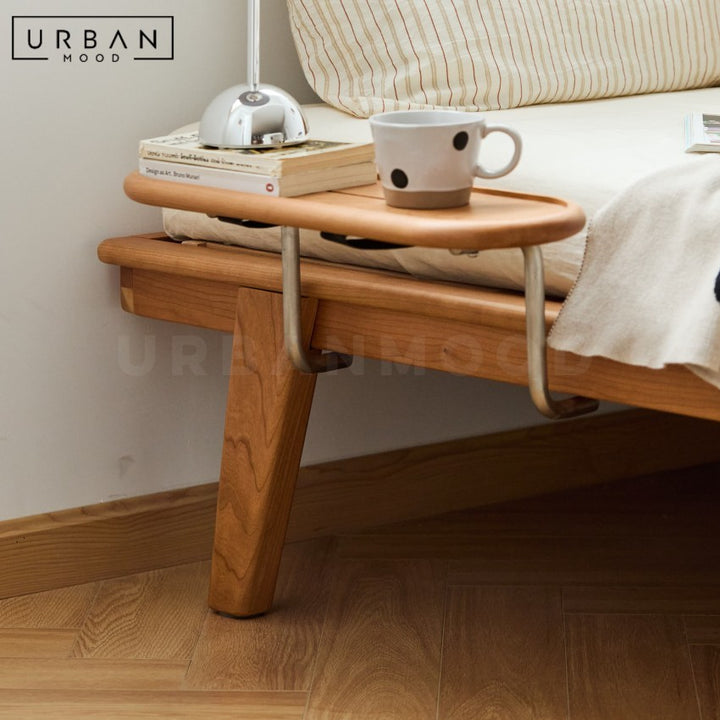 ORLAVIA Japandi Multifunctional Solid Wood Bedframe
