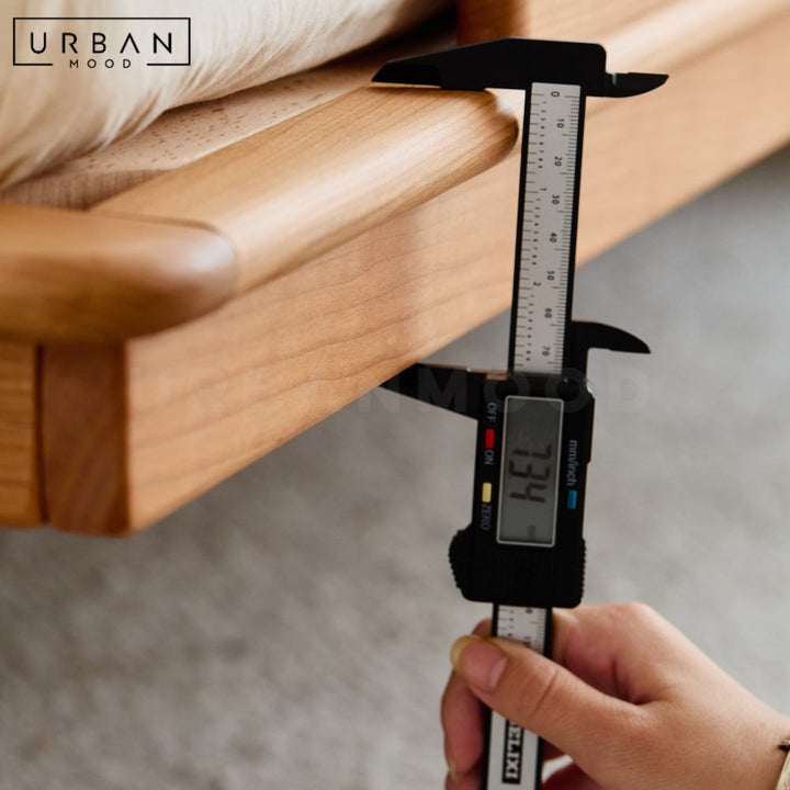 ORLAVIA Japandi Multifunctional Solid Wood Bedframe