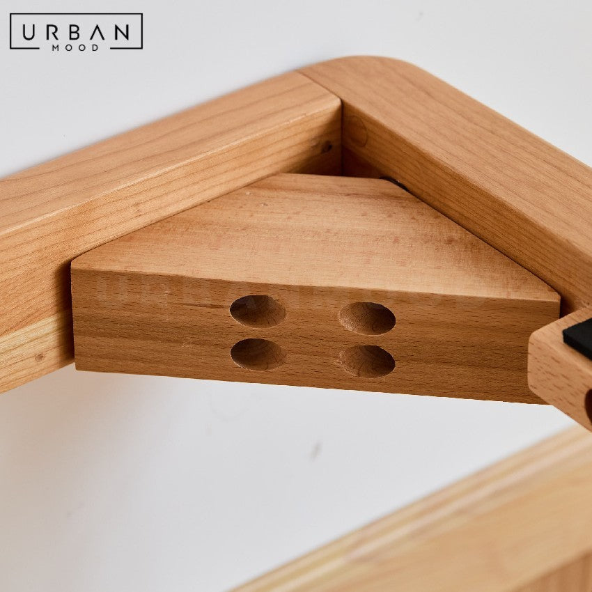 ORLAVIA Japandi Multifunctional Solid Wood Bedframe