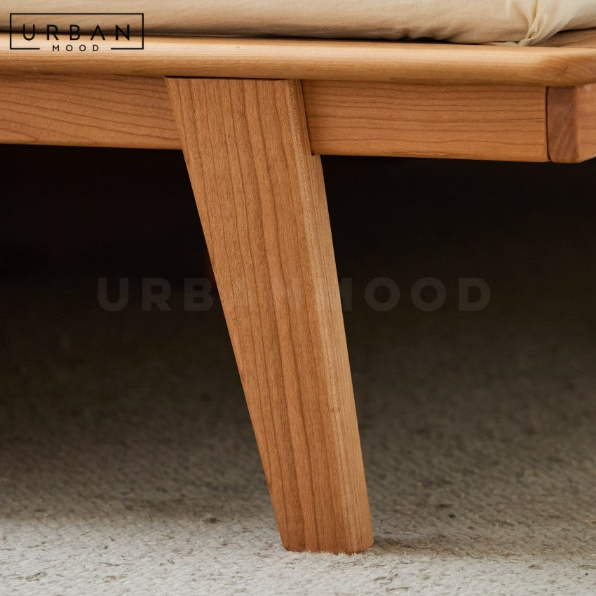 ORLAVIA Japandi Multifunctional Solid Wood Bedframe