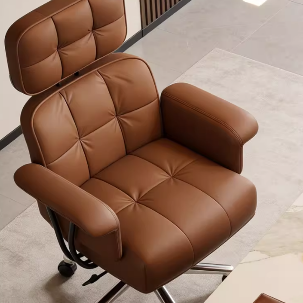 ORLENA Modern Genuine Leather Office Chair - Urban Mood Singapore