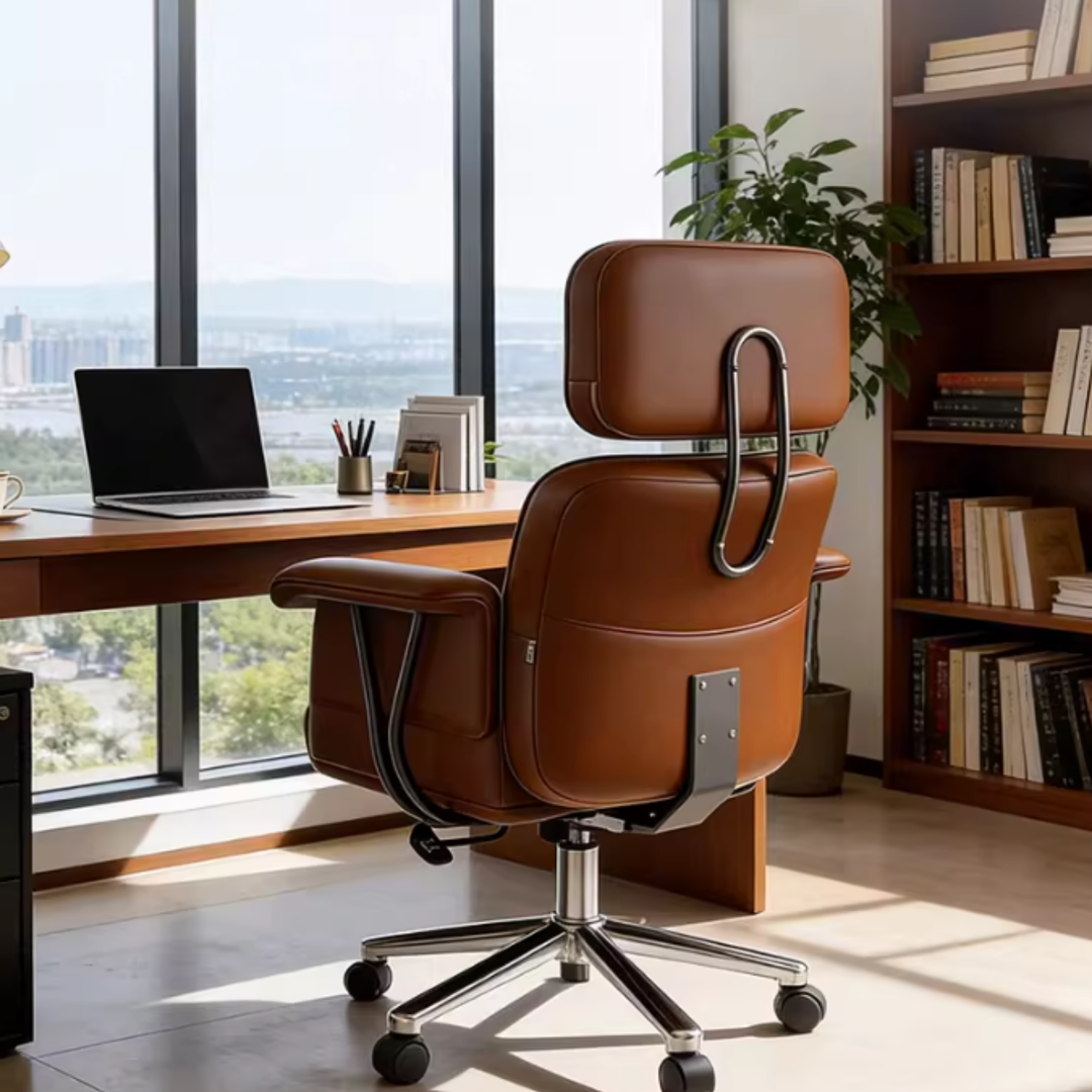 ORLENA Modern Genuine Leather Office Chair - Urban Mood Singapore