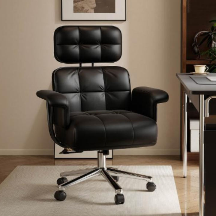ORLENA Modern Genuine Leather Office Chair - Urban Mood Singapore