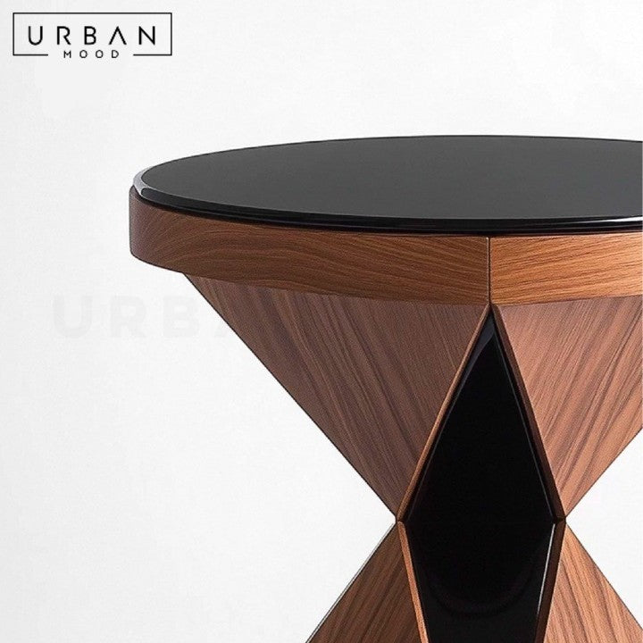 ORNELLA Modern Solid Wood Side Table