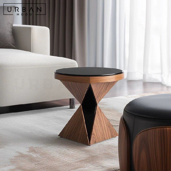 ORNELLA Modern Solid Wood Side Table