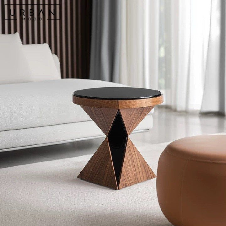 ORNELLA Modern Solid Wood Side Table