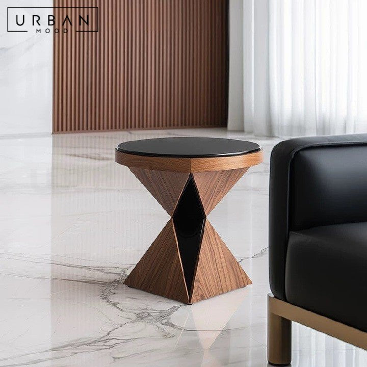 ORNELLA Modern Solid Wood Side Table