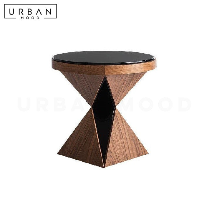 ORNELLA Modern Solid Wood Side Table