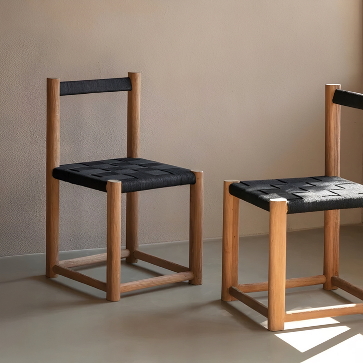 ORVANEL Rustic Solid Wood Dining Chair - Urban Mood Singapore