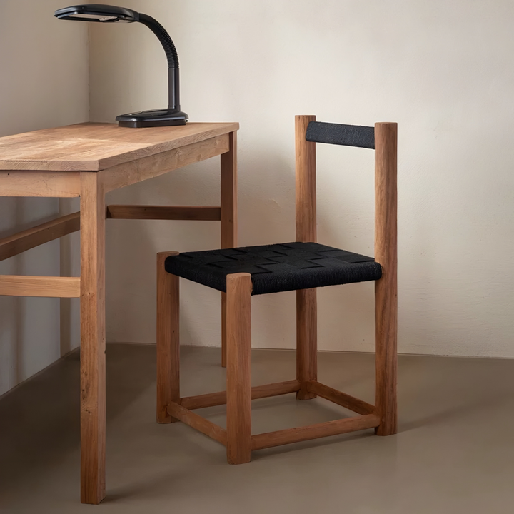 ORVANEL Rustic Solid Wood Dining Chair - Urban Mood Singapore