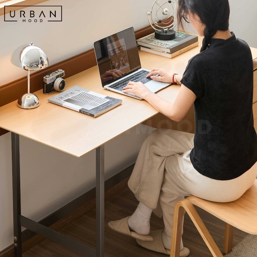 OSAKA Scandinavian Solid Wood Study Table