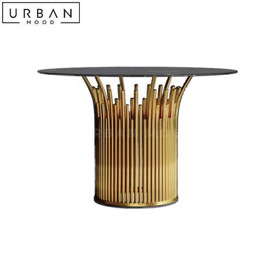 OSARI Modern Round Glass Dining Table