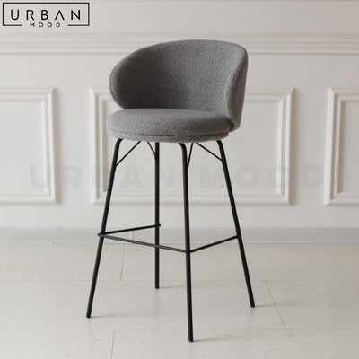 OSHARUS Modern Boucle Bar Stool