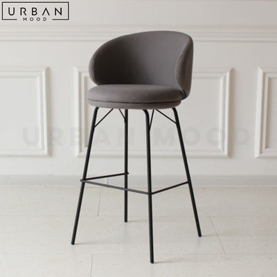 OSHARUS Modern Boucle Bar Stool